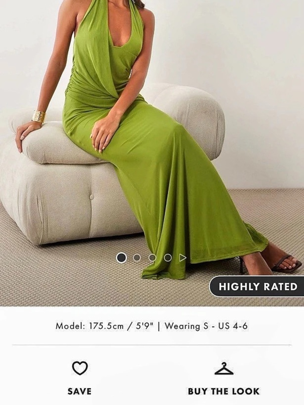ASOS Lime Green Halter Maxi Dress